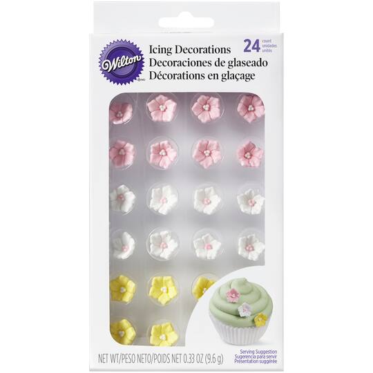 Buy The Wilton Mini Icing Decorations Pastel Flower Candy At